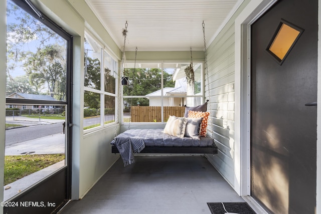 view of sunroom