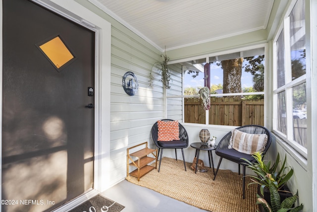 view of sunroom / solarium