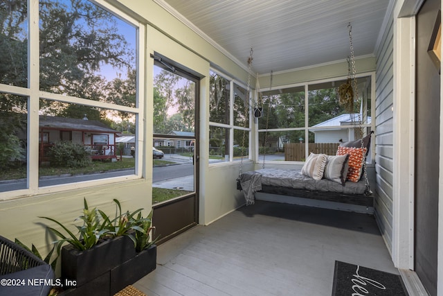 view of sunroom