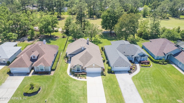 drone / aerial view featuring a residential view