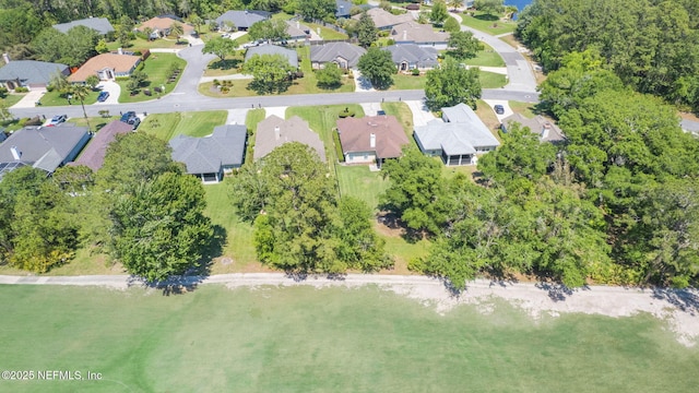 bird's eye view featuring a residential view