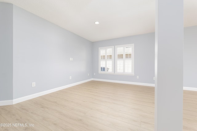 476 Monet Ave, Ponte Vedra, FL 32081 - spare room with baseboards, light wood finished floors, and recessed lighting