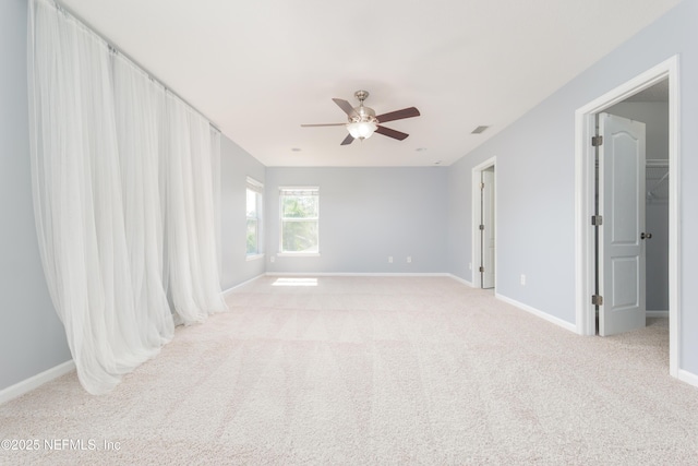 476 Monet Ave, Ponte Vedra, FL 32081 - unfurnished room featuring baseboards, ceiling fan, visible vents, and light colored carpet