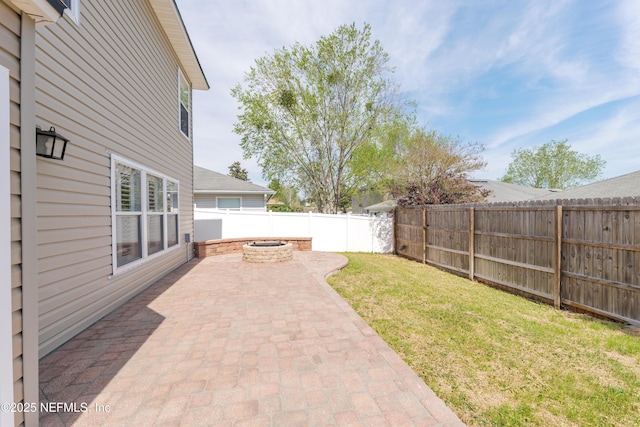 476 Monet Ave, Ponte Vedra, FL 32081 - view of yard with a patio, a fire pit, and a fenced backyard
