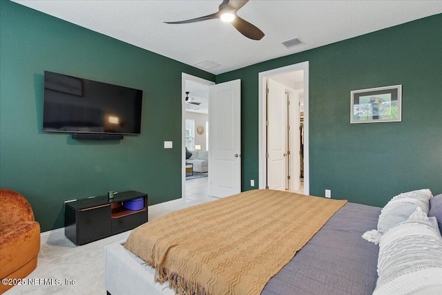 55 Cool Springs Ave, Ponte Vedra, FL 32081 - carpeted bedroom featuring baseboards, visible vents, and a ceiling fan