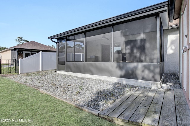 2682 Kimberly Forest Dr E, Jacksonville, FL 32246 - exterior space with a sunroom and fence