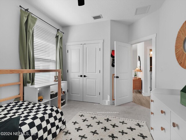 431 Crestview Dr, Ponte Vedra, FL 32081 - bedroom featuring a closet, ceiling fan, and visible vents