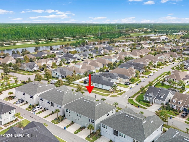 431 Crestview Dr, Ponte Vedra, FL 32081 - birds eye view of property with a residential view, a water view, and a wooded view