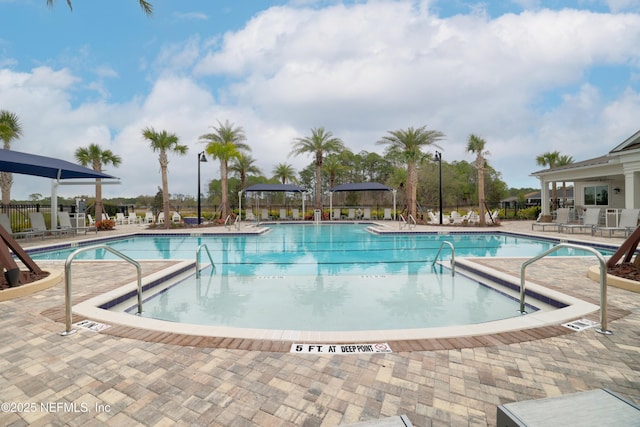 102 Fairlake Cir, Saint Augustine, FL 32092 - community pool with a patio area and fence