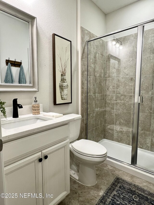 2714 Las Calinas Blvd, Saint Augustine, FL 32095 - full bathroom with toilet, vanity, and a stall shower
