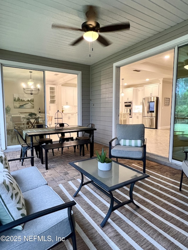 2714 Las Calinas Blvd, Saint Augustine, FL 32095 - living area featuring ceiling fan