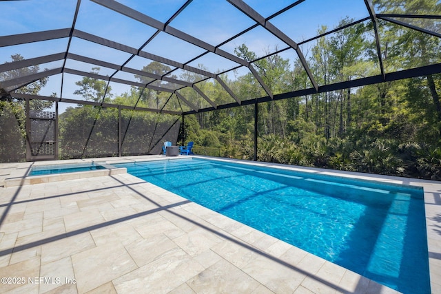 280 Quail Vista Dr, Ponte Vedra, FL 32081 - view of pool with a patio area, a pool with connected hot tub, and a lanai
