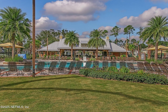 280 Quail Vista Dr, Ponte Vedra, FL 32081 - pool with a yard, fence, and a patio