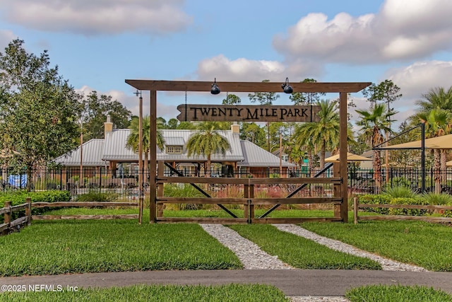 280 Quail Vista Dr, Ponte Vedra, FL 32081 - view of gate featuring fence and a lawn