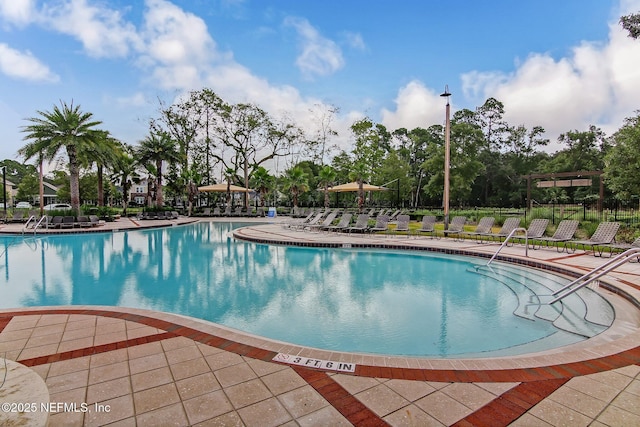 280 Quail Vista Dr, Ponte Vedra, FL 32081 - community pool featuring a patio and fence