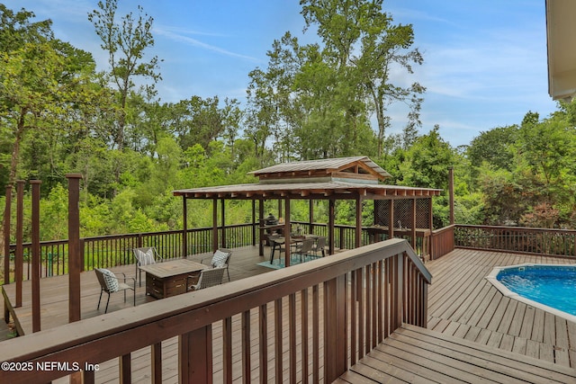12847 Swamp Owl Ln, Jacksonville, FL 32258 - deck featuring a gazebo and outdoor dining space