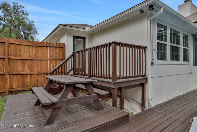 12847 Swamp Owl Ln, Jacksonville, FL 32258 - wooden terrace with fence