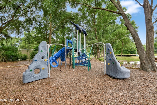 view of community jungle gym