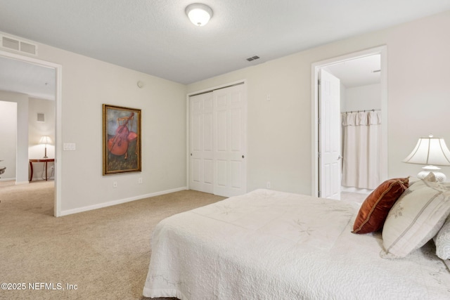 9831 Del Webb Pkwy Unit 3107, Jacksonville, FL 32256 - bedroom with a closet, baseboards, visible vents, and carpet floors