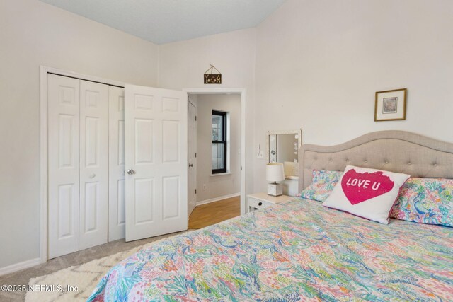 185 Crosscove Cir, Ponte Vedra Beach, FL 32082 - bedroom with a closet, baseboards, and carpet floors