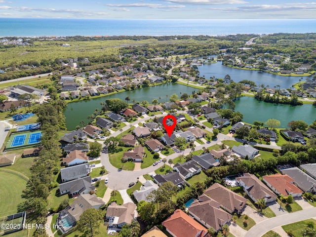 185 Crosscove Cir, Ponte Vedra Beach, FL 32082 - drone / aerial view with a residential view and a water view