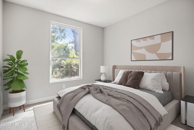 bedroom featuring baseboards and carpet floors