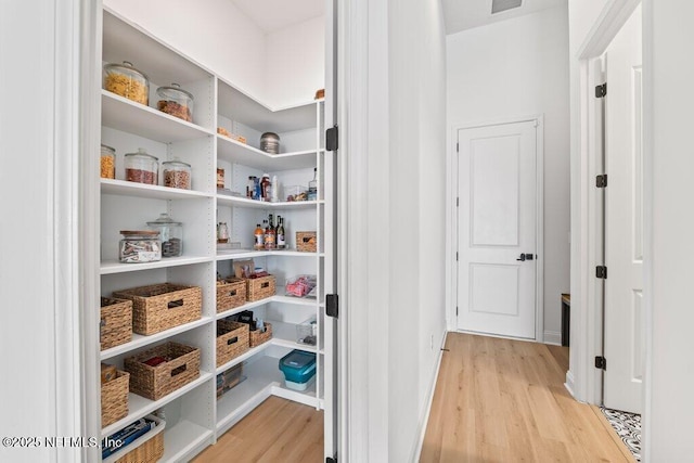 pantry with visible vents