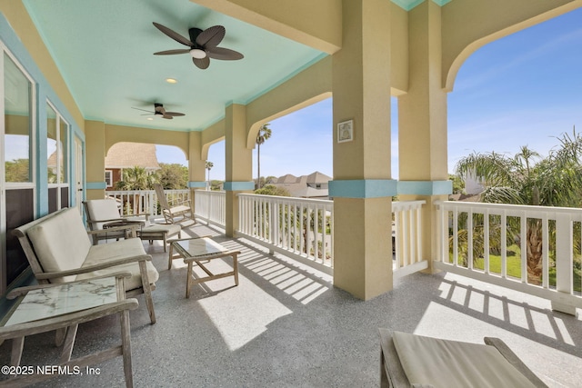 132 Beachside Dr, Ponte Vedra Beach, FL 32082 - balcony featuring ceiling fan