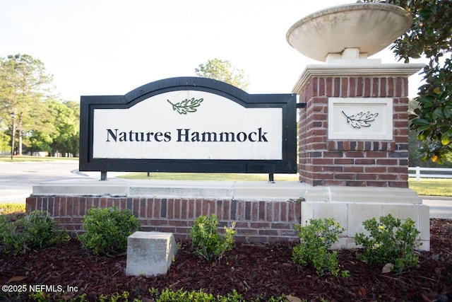 view of community sign