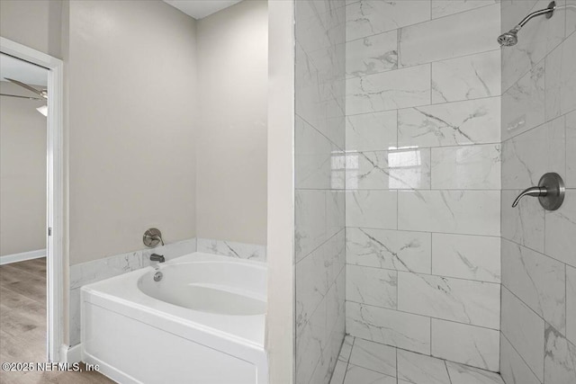 2931 Lantana Lakes Dr W, Jacksonville, FL 32246 - full bathroom featuring a bath and a tile shower
