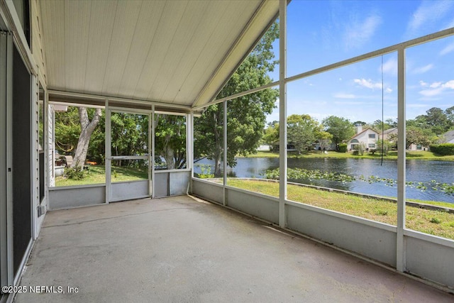 2931 Lantana Lakes Dr W, Jacksonville, FL 32246 - unfurnished sunroom featuring a water view and plenty of natural light