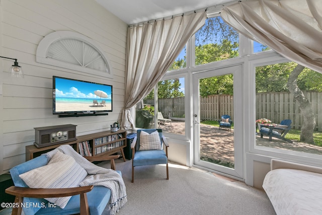 view of sunroom / solarium