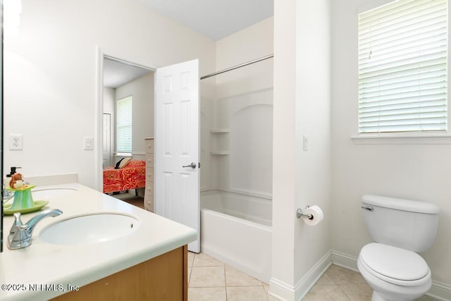 420 Chattan Way, Saint Johns, FL 32259 - bathroom with tile patterned flooring,  shower combination, ensuite bathroom, toilet, and a sink