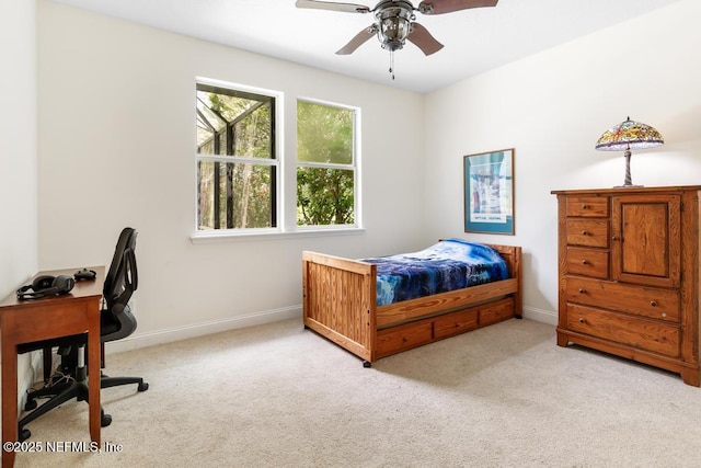 420 Chattan Way, Saint Johns, FL 32259 - bedroom featuring carpet, baseboards, and a ceiling fan
