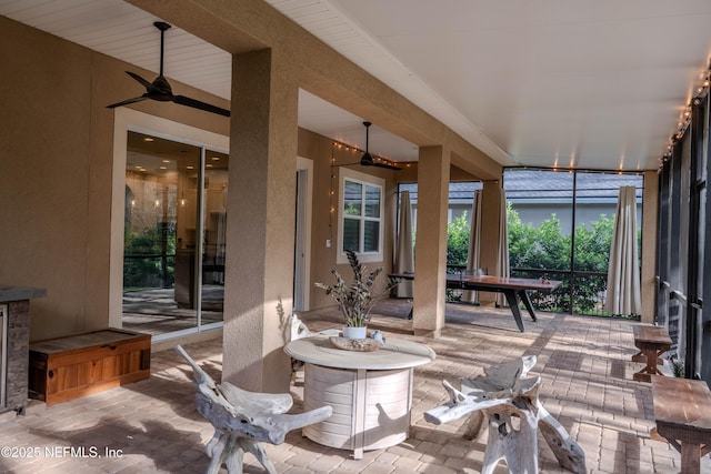 view of sunroom