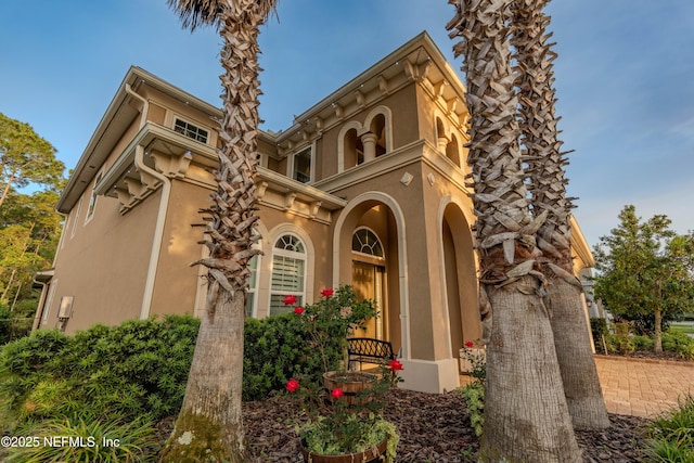 view of home's exterior featuring stucco siding