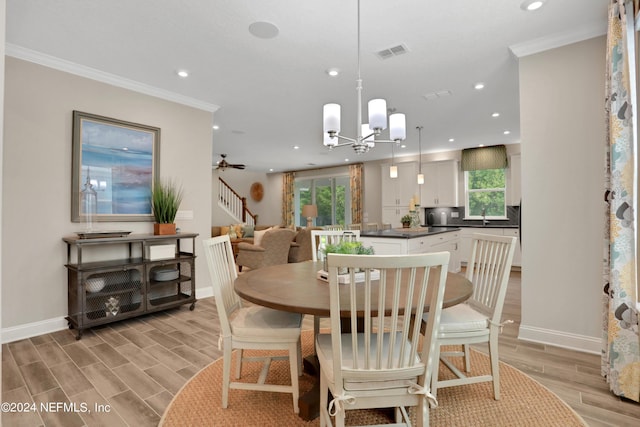 75 Mallow Ct, Saint Johns, FL 32259 - dining room with recessed lighting, baseboards, visible vents, and light wood-type flooring