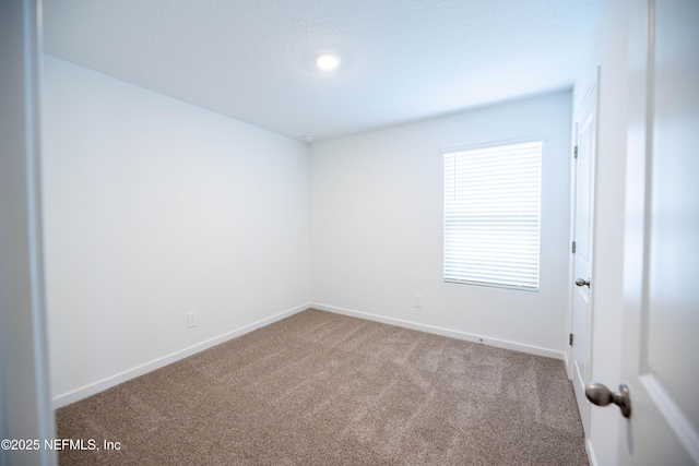 empty room with baseboards and carpet flooring