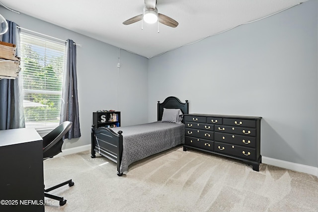 105 Weathered Oak Ct, Saint Johns, FL 32259 - bedroom with carpet, a ceiling fan, and a desk