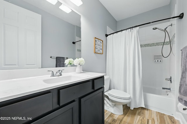 105 Weathered Oak Ct, Saint Johns, FL 32259 - bathroom with vanity, shower / tub combo, and wood finished floors