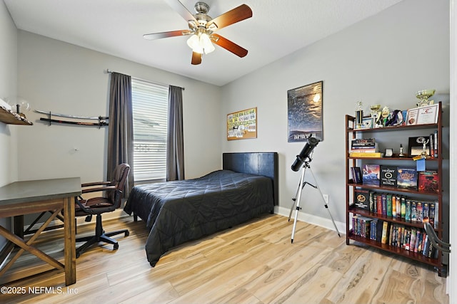 105 Weathered Oak Ct, Saint Johns, FL 32259 - bedroom featuring light wood-type flooring and a ceiling fan