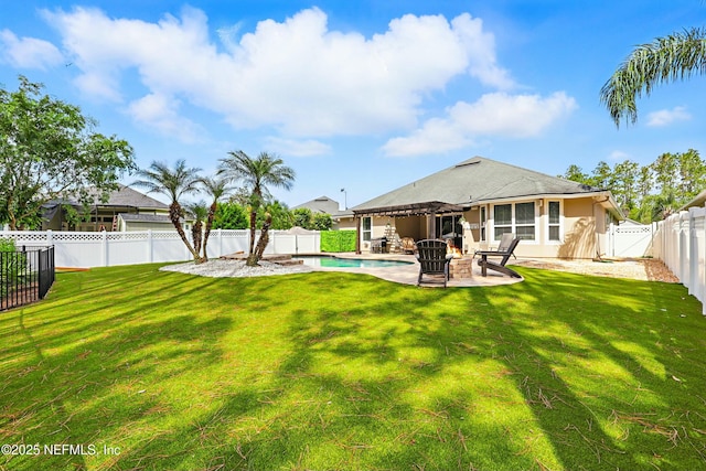 105 Weathered Oak Ct, Saint Johns, FL 32259 - rear view of house with a fenced backyard and a patio