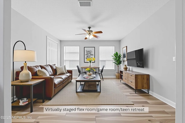 105 Weathered Oak Ct, Saint Johns, FL 32259 - living room featuring ceiling fan and wood finished floors
