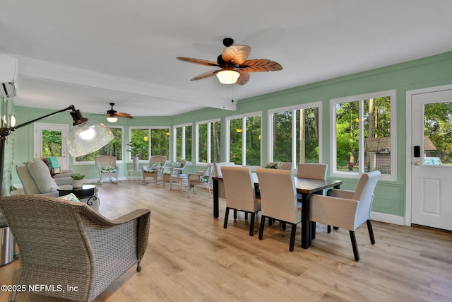 4864 County Road 218, Middleburg, FL 32068 - sunroom / solarium featuring wood finished floors, beamed ceiling, baseboards, and a healthy amount of sunlight
