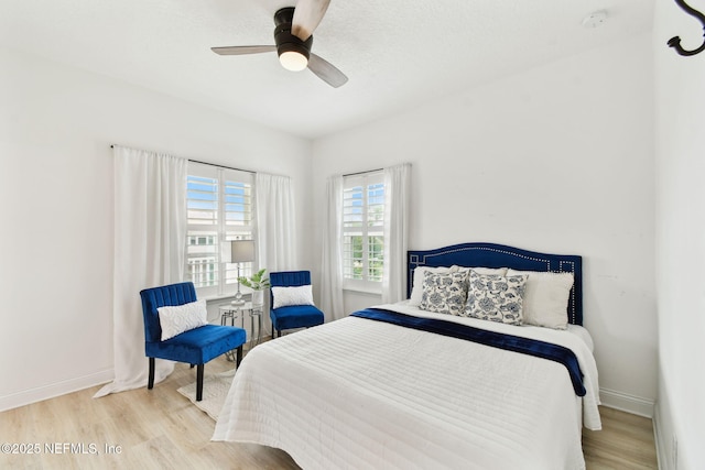 258 Haas Ave, Saint Augustine, FL 32095 - bedroom featuring wood finished floors, baseboards, and ceiling fan