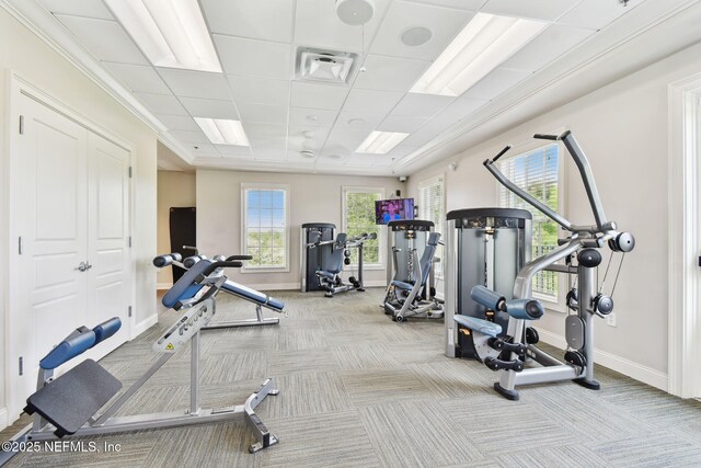 258 Haas Ave, Saint Augustine, FL 32095 - gym with baseboards and carpet floors