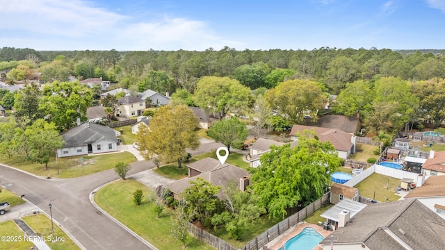 9083 Sable Ridge Ct, Jacksonville, FL 32244 - birds eye view of property featuring a view of trees and a residential view