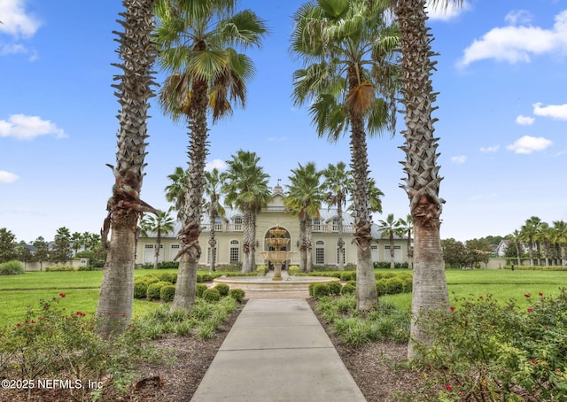 surrounding community with a lawn