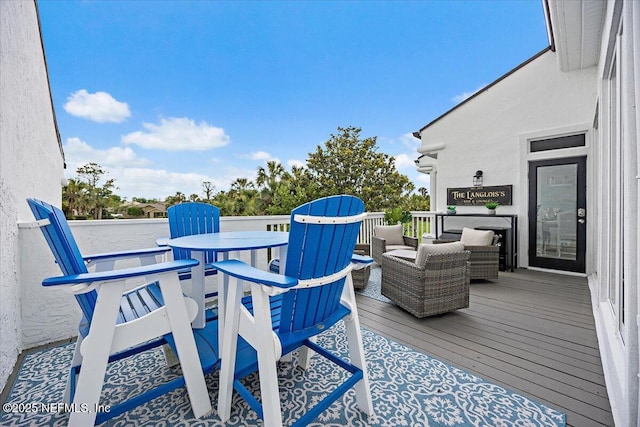 58 Tifton Way N, Ponte Vedra Beach, FL 32082 - wooden terrace featuring outdoor dining area and outdoor lounge area