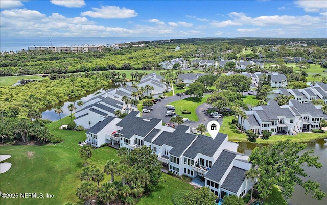 58 Tifton Way N, Ponte Vedra Beach, FL 32082 - aerial perspective of suburban area featuring a large body of water and a local golf course